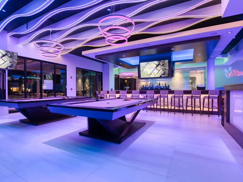 The lanes under the LED wall